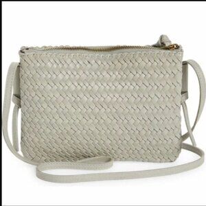 Madewell The Knotted Woven Leather Crossbody Bag in Ashen Sage